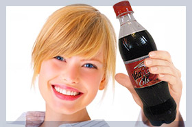happy cola girl
